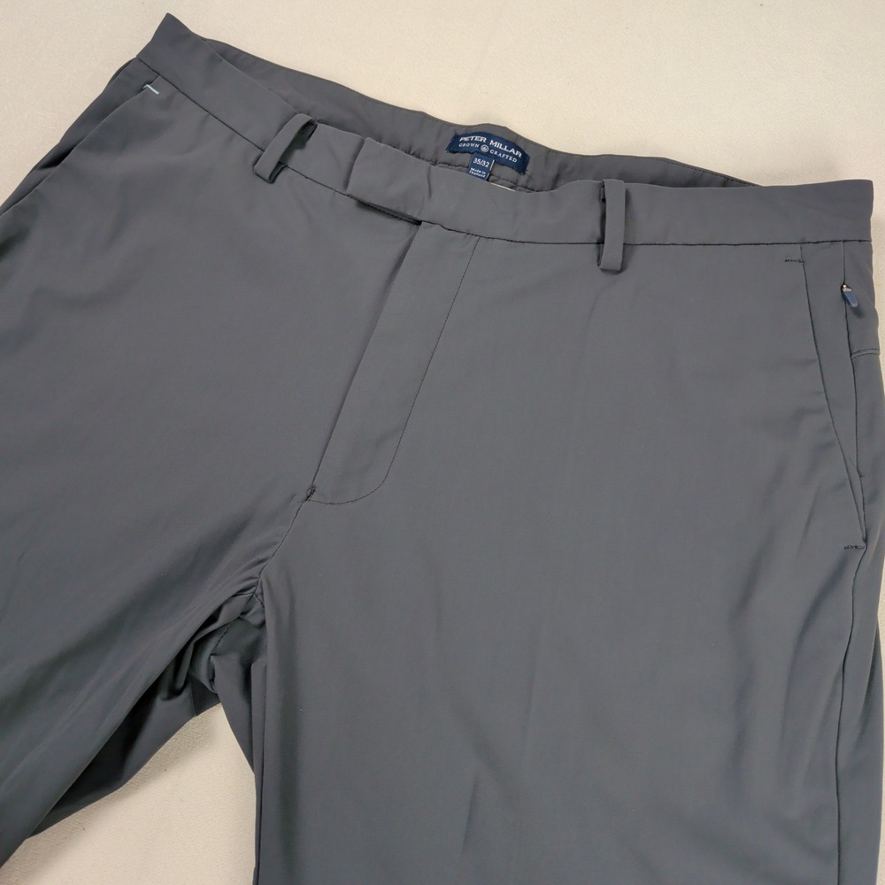Peter Millar Crown Crafted Pants Mens 35/32 Gray Performance Stretch Golf